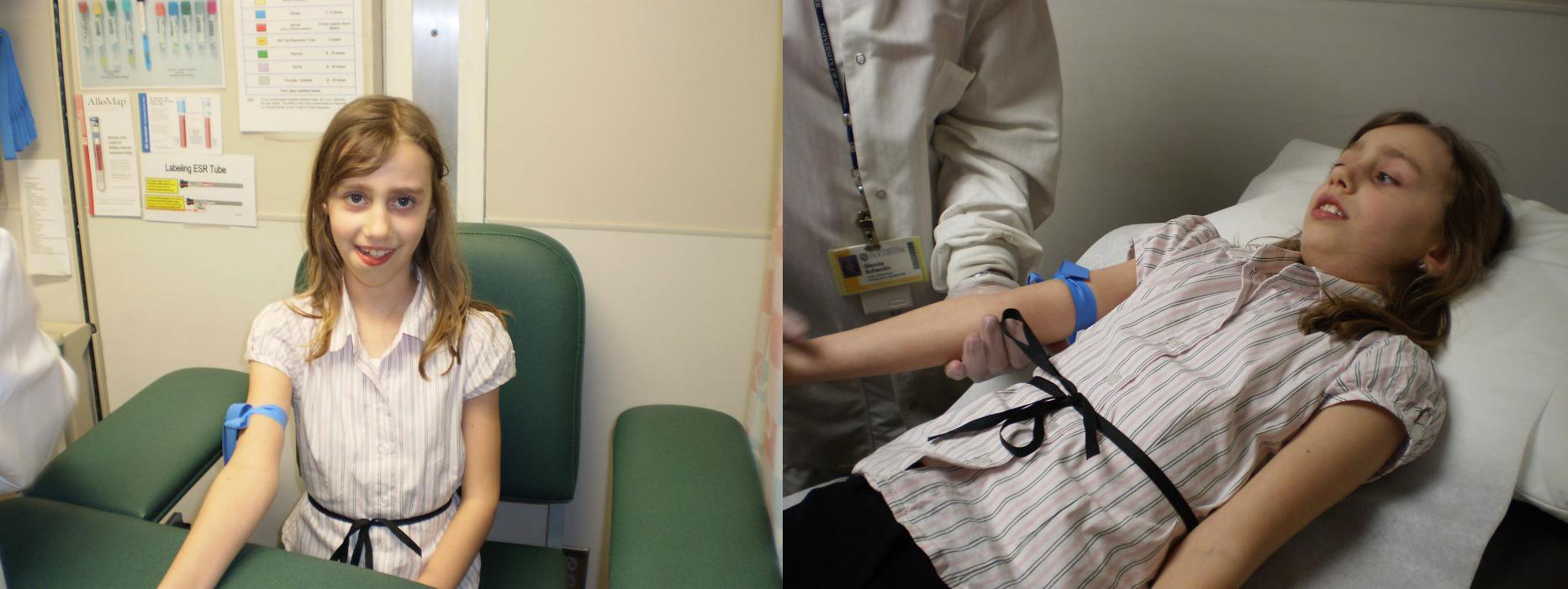 Tourniquet squeezing a patient's arm