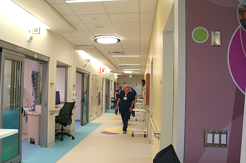 PICU — Pediatric Intensive Care Unit — Surgical Floor hallway