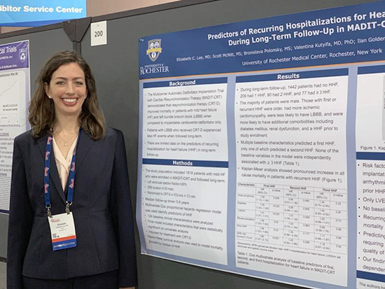Dr. Elizabeth Lee presenting her research at the Heart Failure Society of America Annual Meeting in 2019