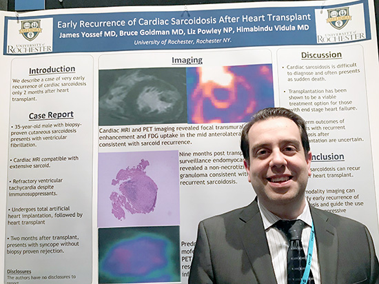 Dr. James Youssef presenting his research at the International Society of Heart and Lung Transplantation Annual Meeting in 2019