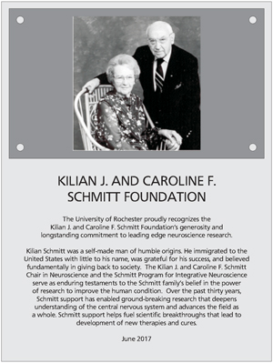 Photo of Killian and Caroline Schmitt Plaque