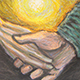Drawing by Van Gogh: Holding Hands