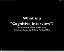 cognitive interview screenshot