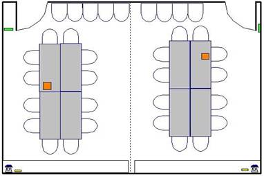 Room layout, SRB 3434A/B