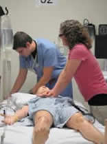 CPR training using mannequin