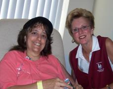 Photo of volunteer and patient