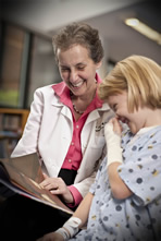 Dr. Schor with pediatric patient