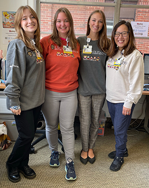 Rachael Phillips, Bradie Harris, Taylor Tydings, and Elaine Kong