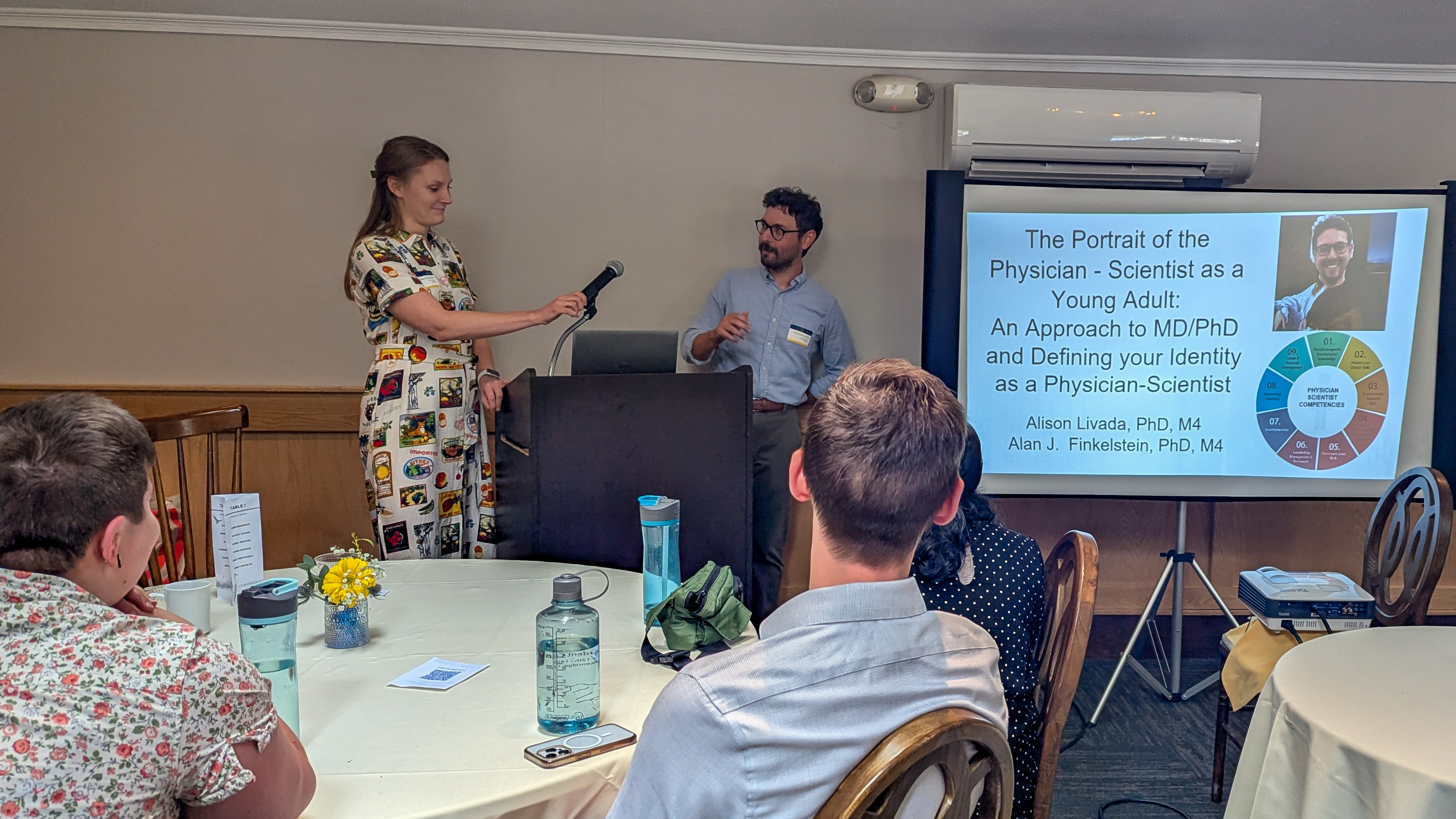 M4s, Alison Livada and Alan Finkelstein, imparting their knowledge and wisdom to our MSTP cohort