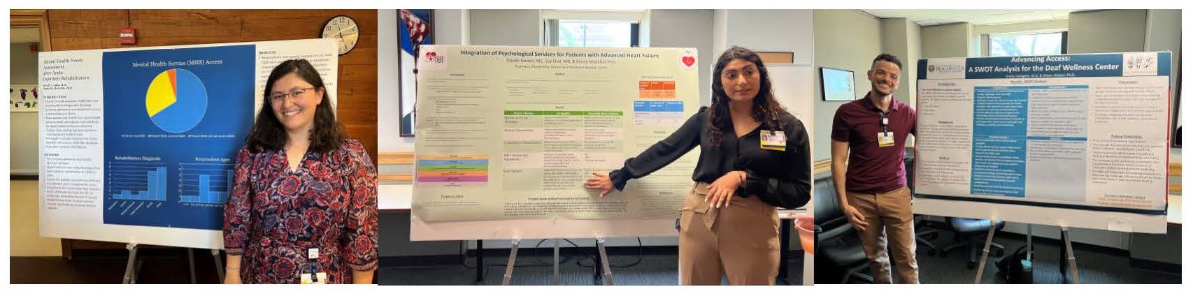 interns at poster session