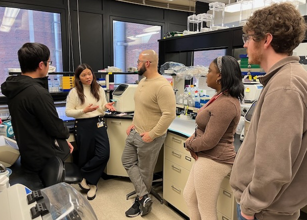 Trainees during lab tour