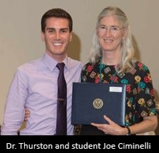 Professor Sally Thurston and student Joe Ciminelli