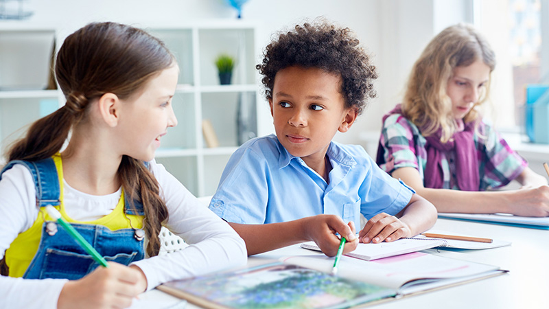 Children in school setting