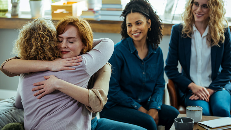 Caregivers suppoting each other