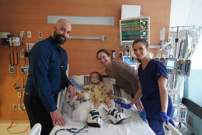 PICU team at the bedside