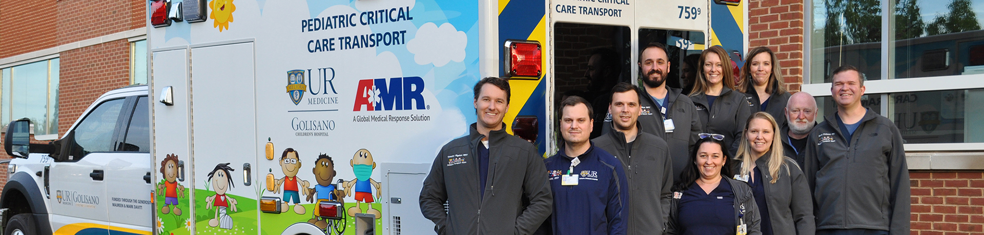 Pediatric Transport Team with New Ambulance