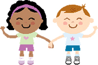 Boy and Girl Cartoons Holding Hands