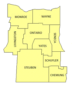 Map of Nine Counties