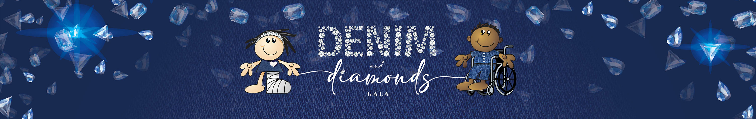 Denim and diamonds gala sandy dressed up and friend in wheelchair