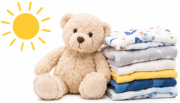 teddy bear with blankets