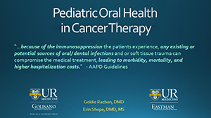 Pediatric Oral Health in Cancer Therapy