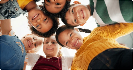 group of smiling kids