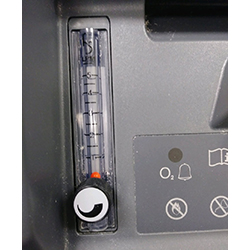 Oxygen Liter flow knob on concentrator