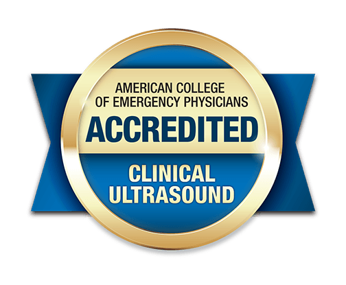 American College of Emergency Physicians Accredited Clinical Ultrasound Badge