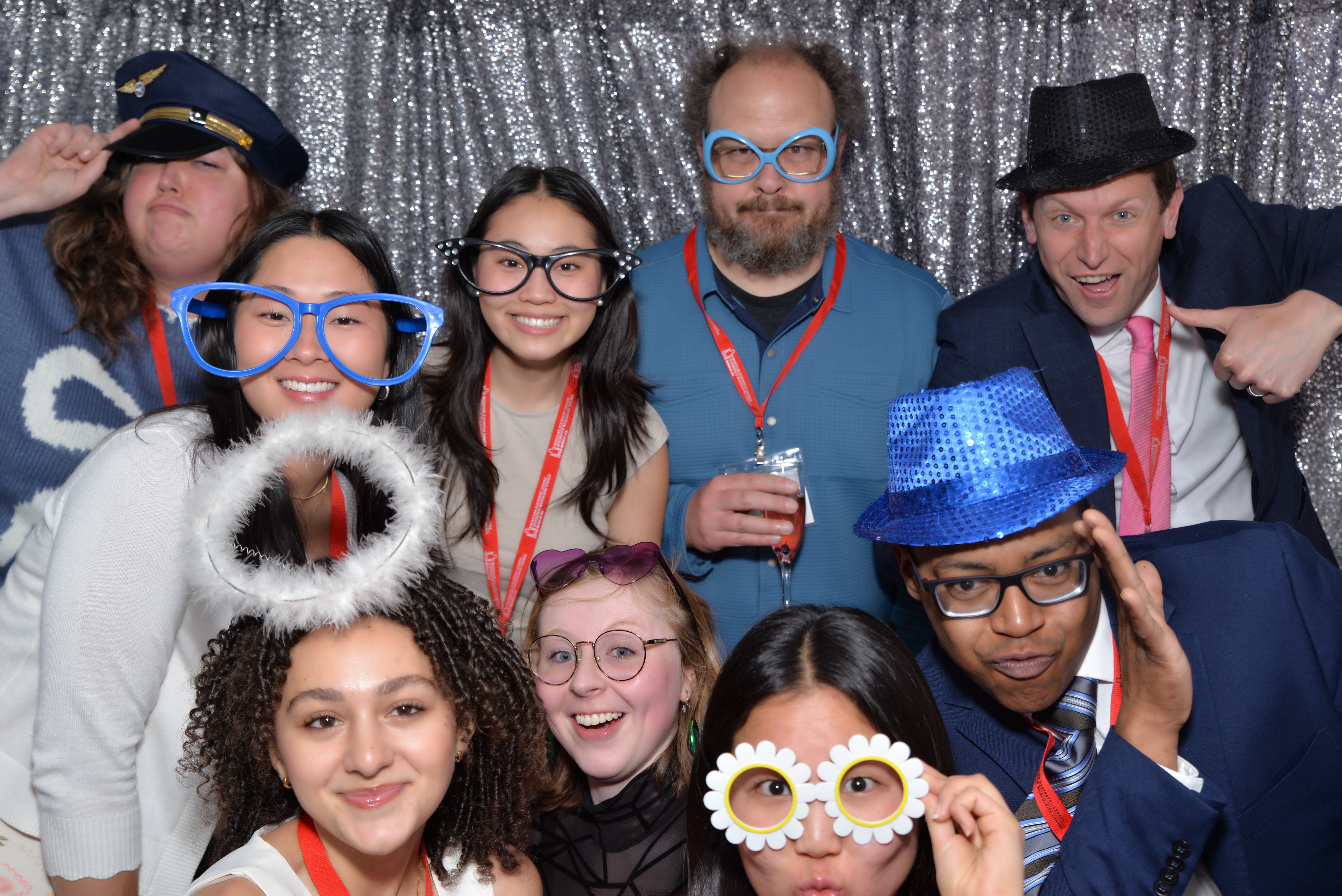 Neuromuscular team members posing together at a celebration.