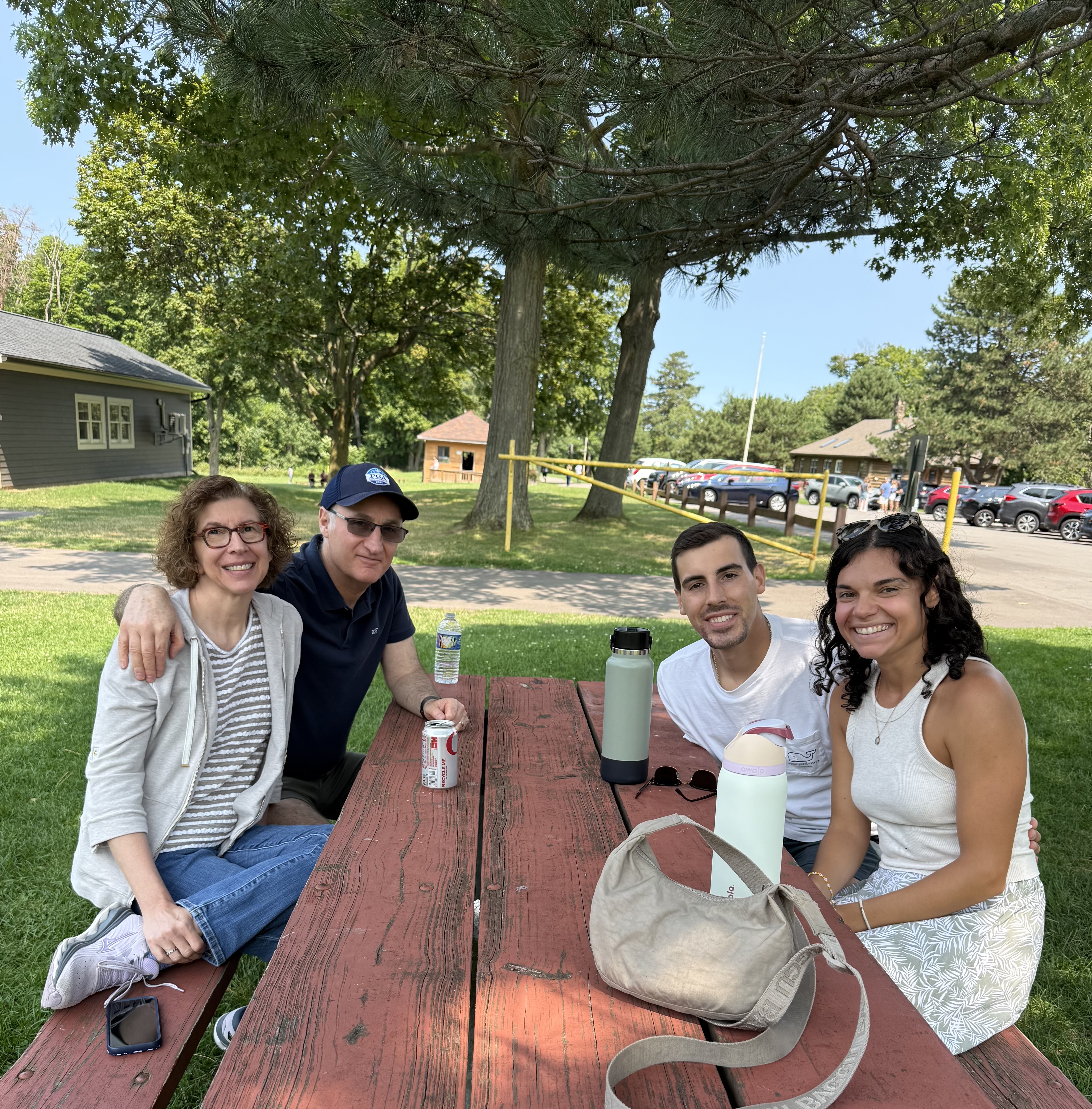 Fellowship team members enjoying an outdoor summer picnic.
