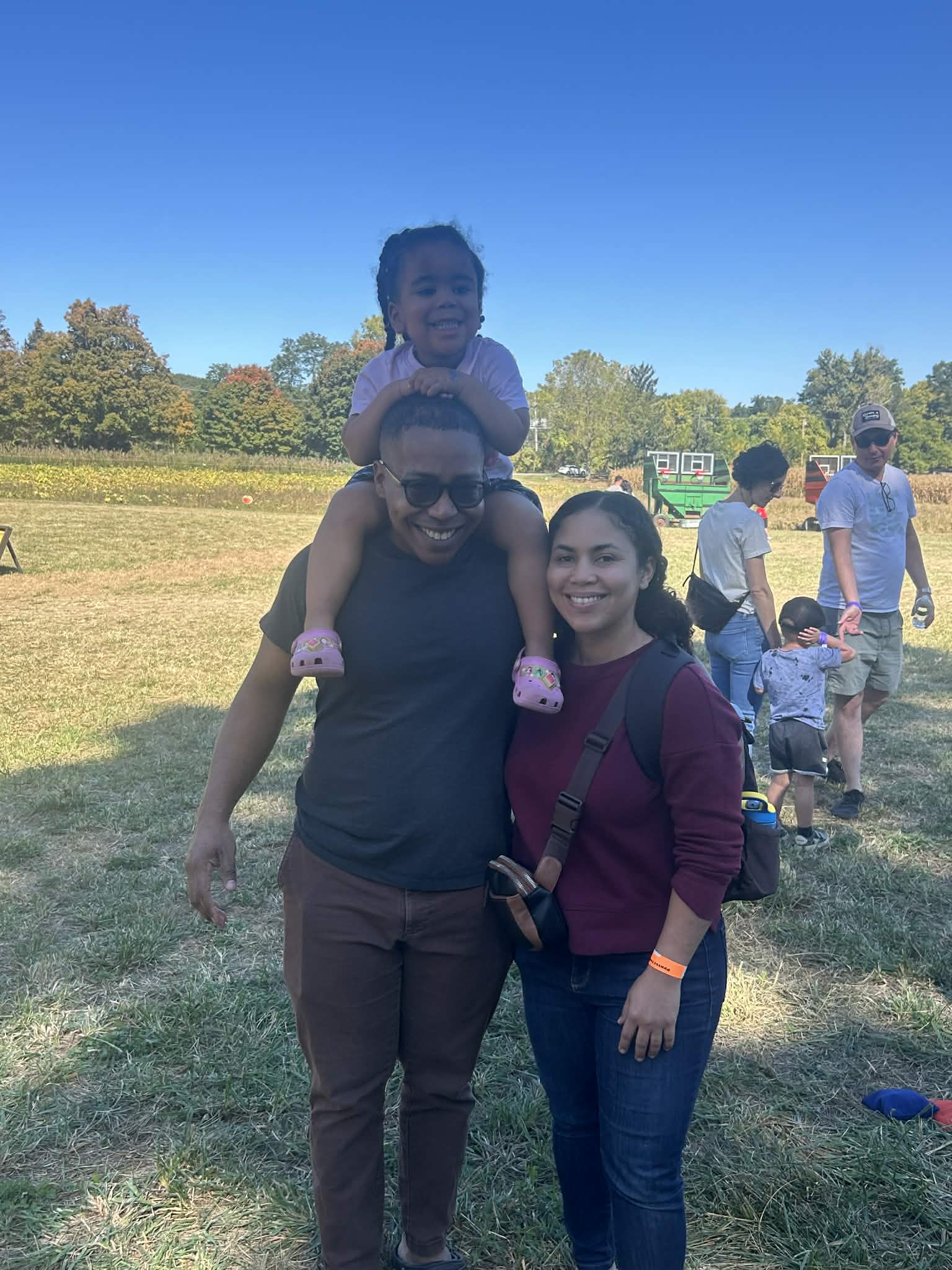 Fellowship team members enjoying a fall outing at a local farm.