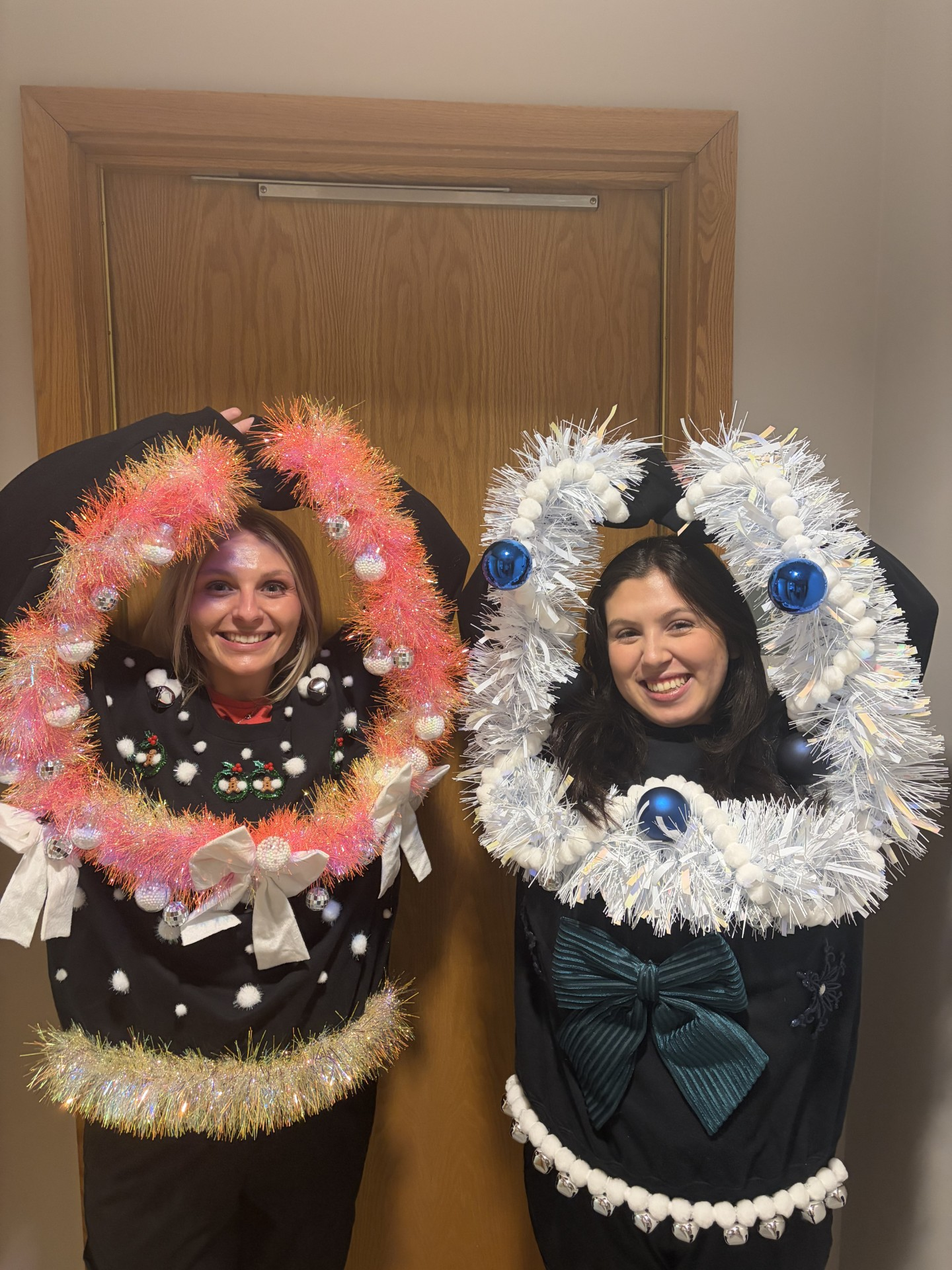 Holiday decorations at the Neuromuscular holiday celebration.