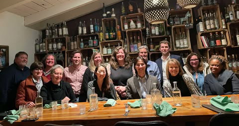 Members of the Nreuromuscular Fellowship Program at dinner