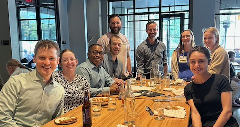 Members of the Neuromuscular Fellowship Program socializing in an informal setting