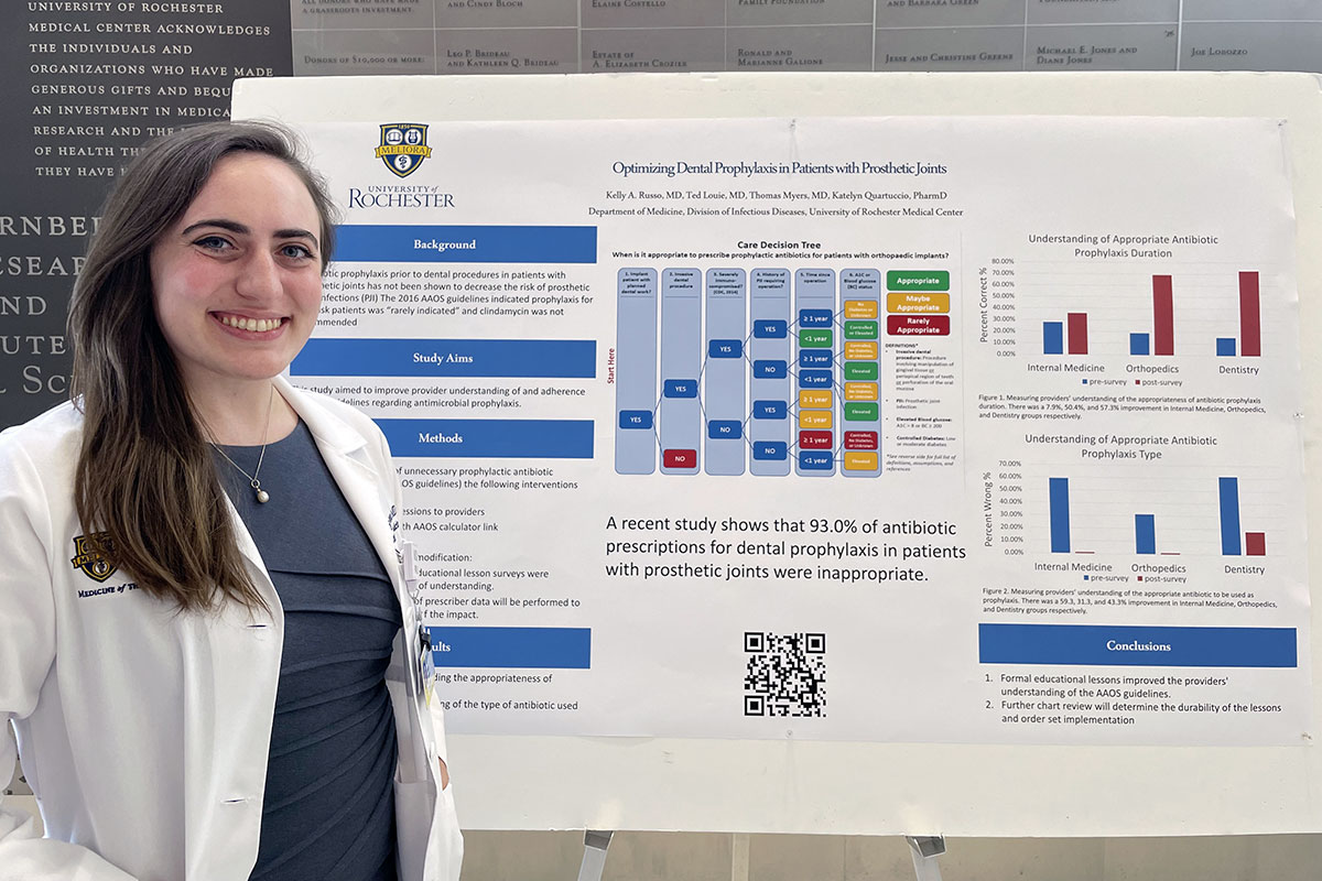 Kelly Russo, MD presents her poster at Resident Poster Day 2023