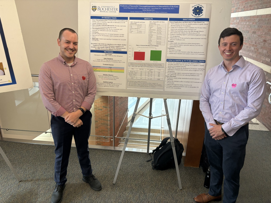 PM&R Residents standing next to poster