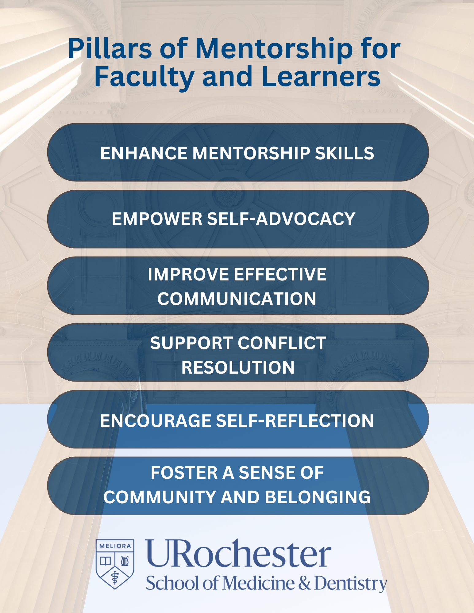 Pillars of mentorship graphic