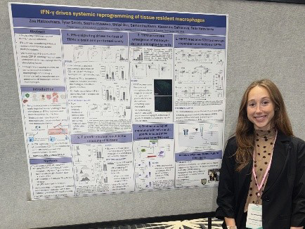 Zoe Matacchiera with her poster