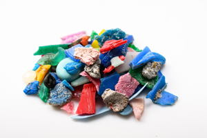 agregation of plastics in a pile
