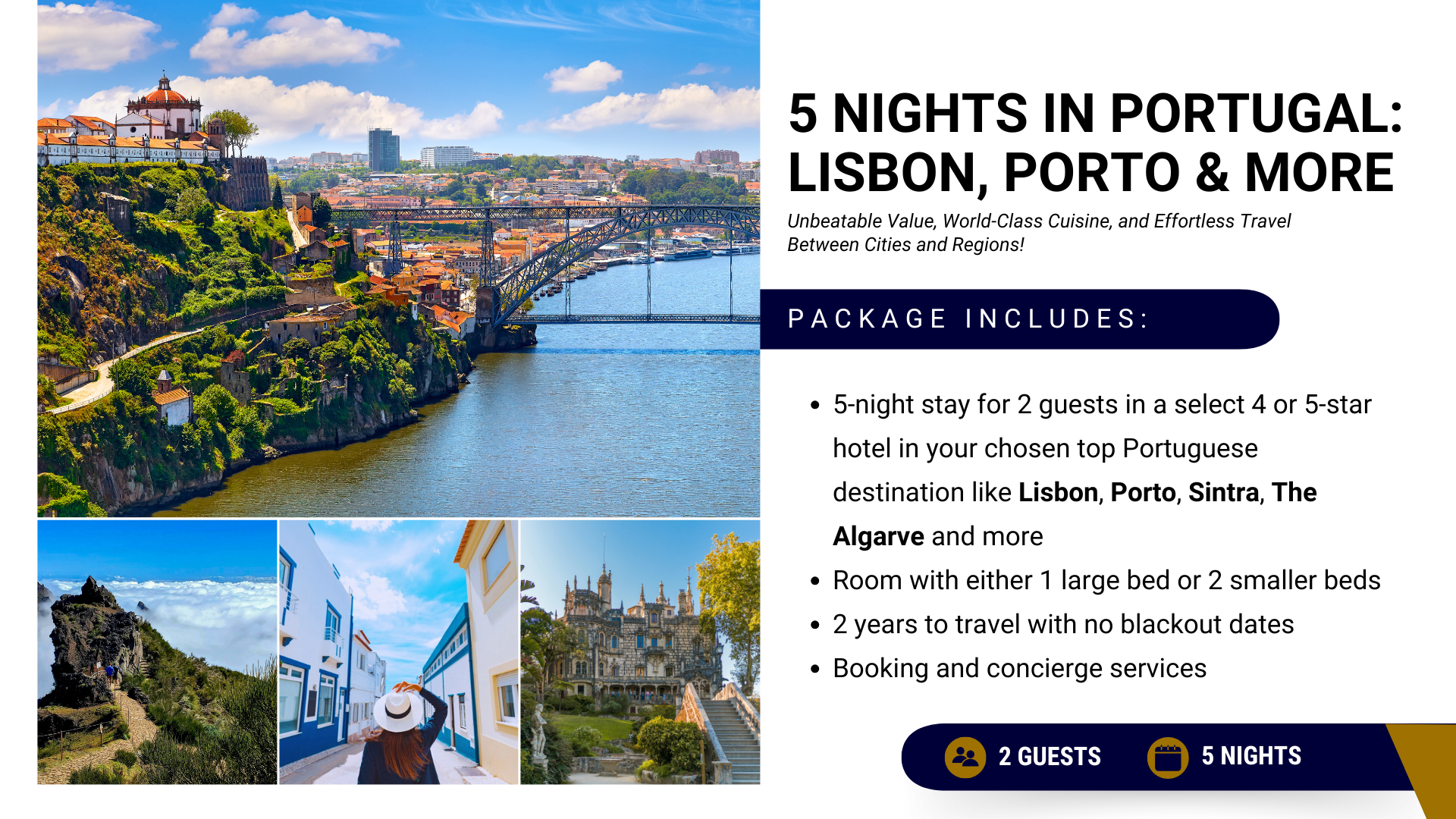 Photo of a travel poster advertising a trip to Portugal