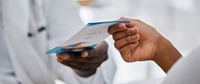 handing someone a flyer