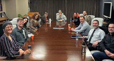 Group of people around table