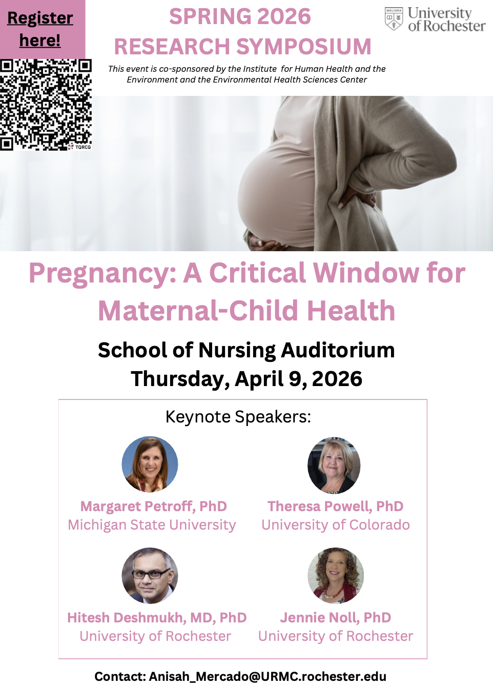 Flyer for the event featuring the keynote speakers