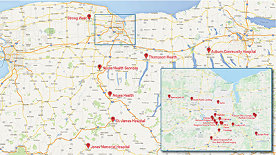 Map Illustrating Locations
