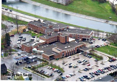 Aerial view, Jones Memorial Hospital