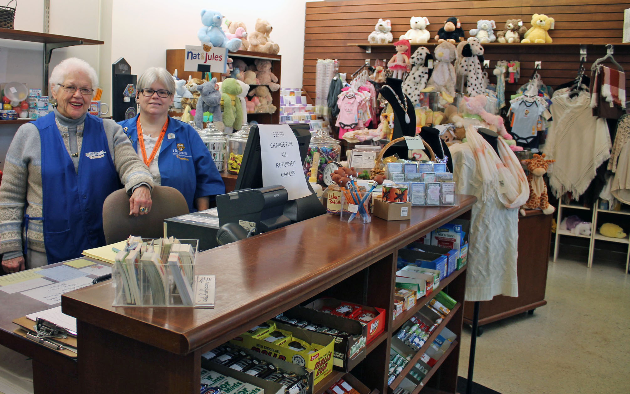 Photo of interior of Auxilary workers in the Jones Hospital Gift Shop