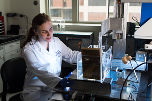 Photo of working in the lab