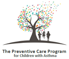 Preventative Care program for Children with Asthma- graphic of child on a tree swing.