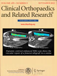 Featured on the cover of Clinical Orthopaedics and Related Research, September 2012