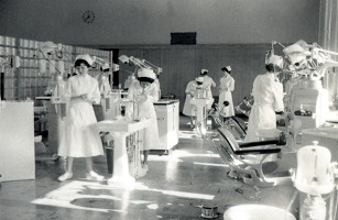 Dental Hygienists in clinic at Eastman Dental Dispensary.